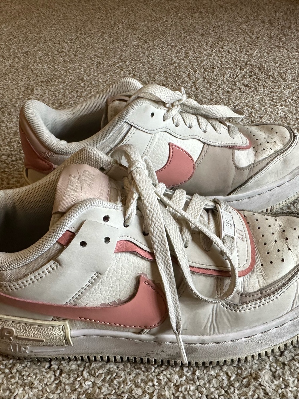 Nike Air Force 1 Shadow - Phantom/Pink Oxford - Women’s Size 6.5 - Picture 3 of 6